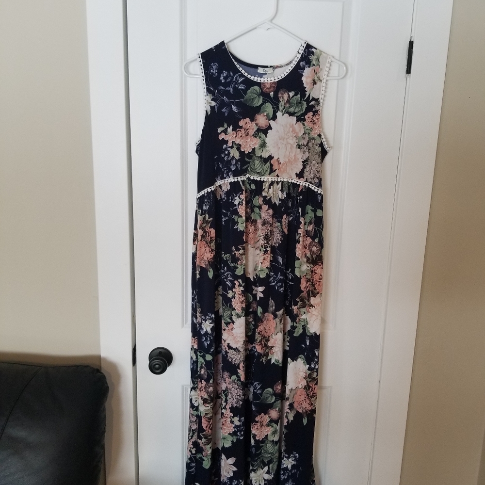 Navy maxi dress